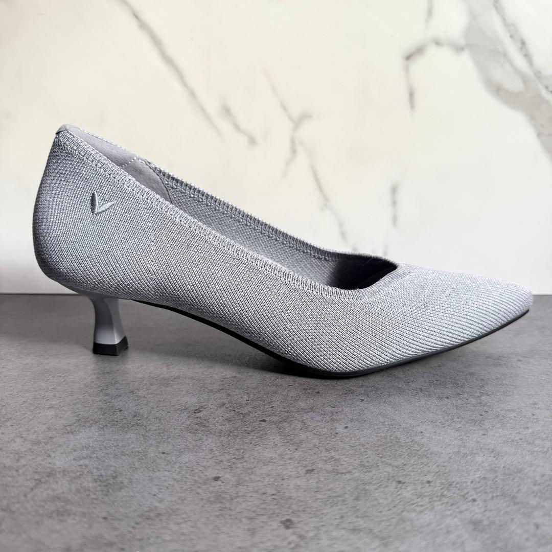 新品 VIVAIA ポインテッドトゥ パンプス 37 23.5cm グレー