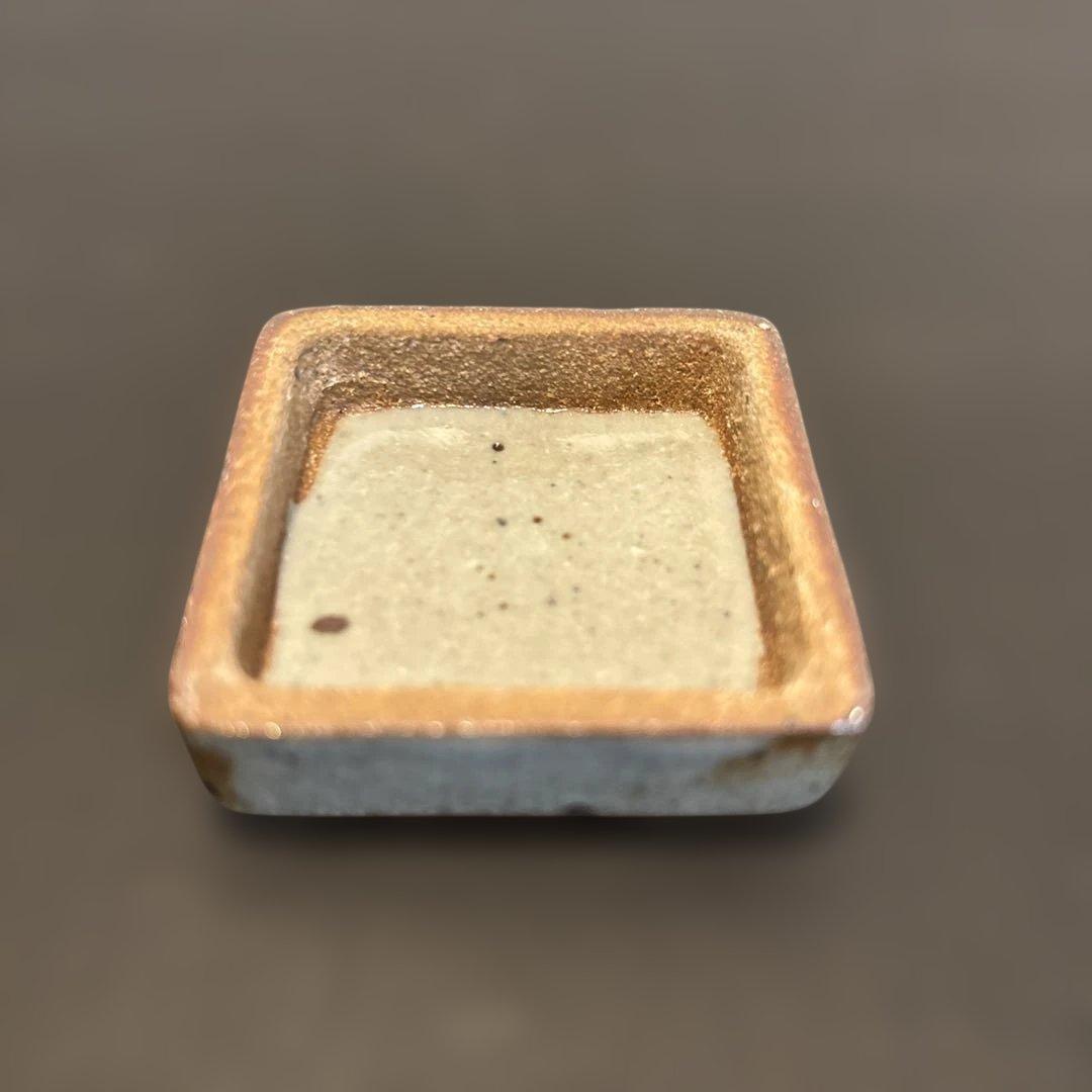 繪唐津香合 名工・溝上秀次作 木箱・栞付き