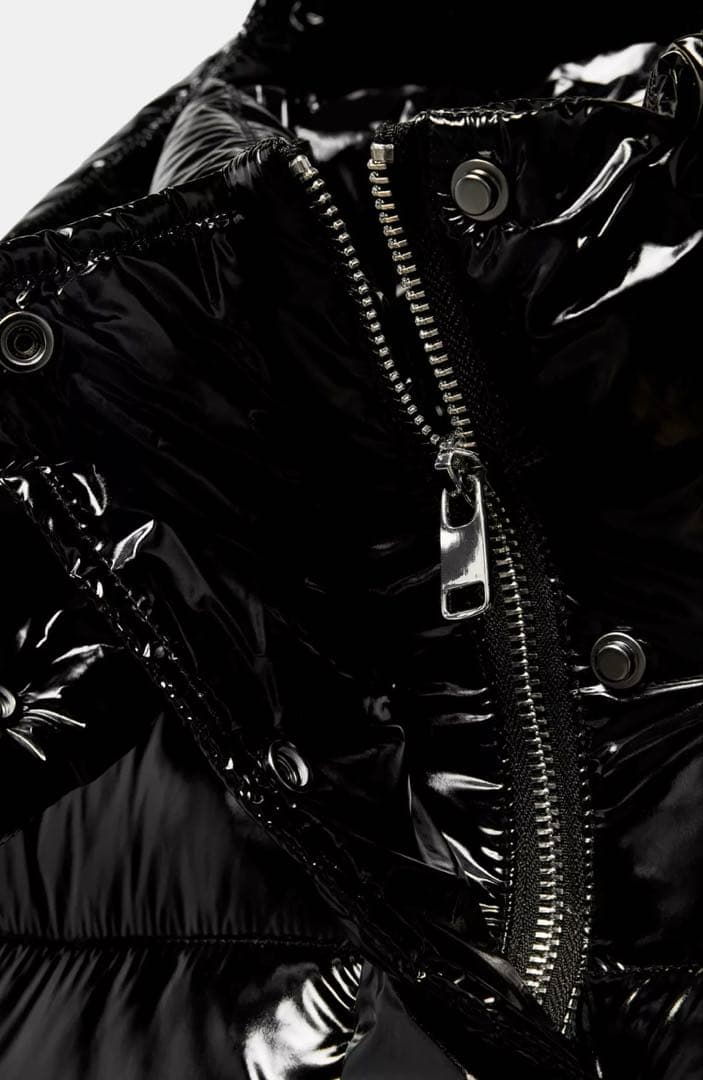 ○ZARA○ザラ○M○シャイニーロングアノラック○ロングダウンタイプ