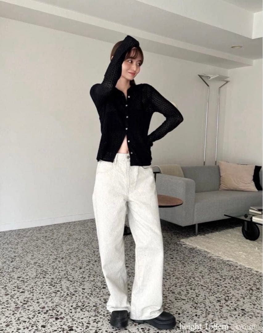 MARNO Zoey lace knit ブラック　丸林広奈