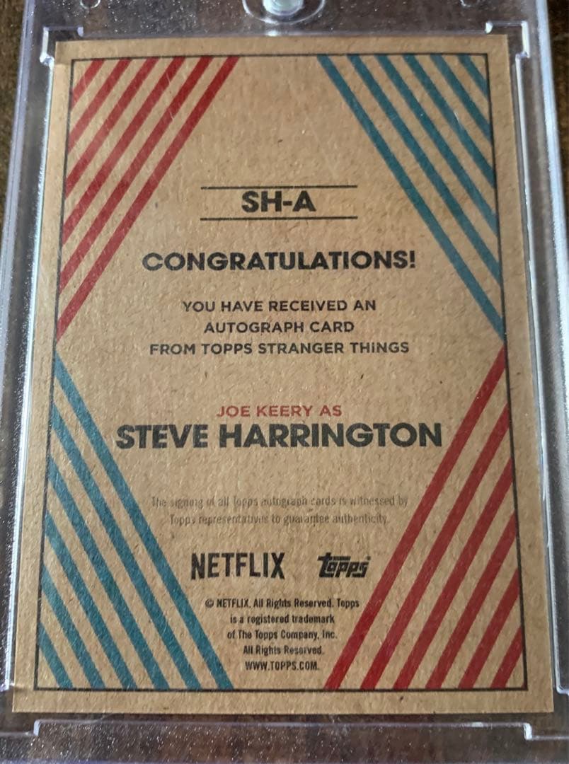 stranger things スティーブ サインカード ジョーキーリー - メルカリ