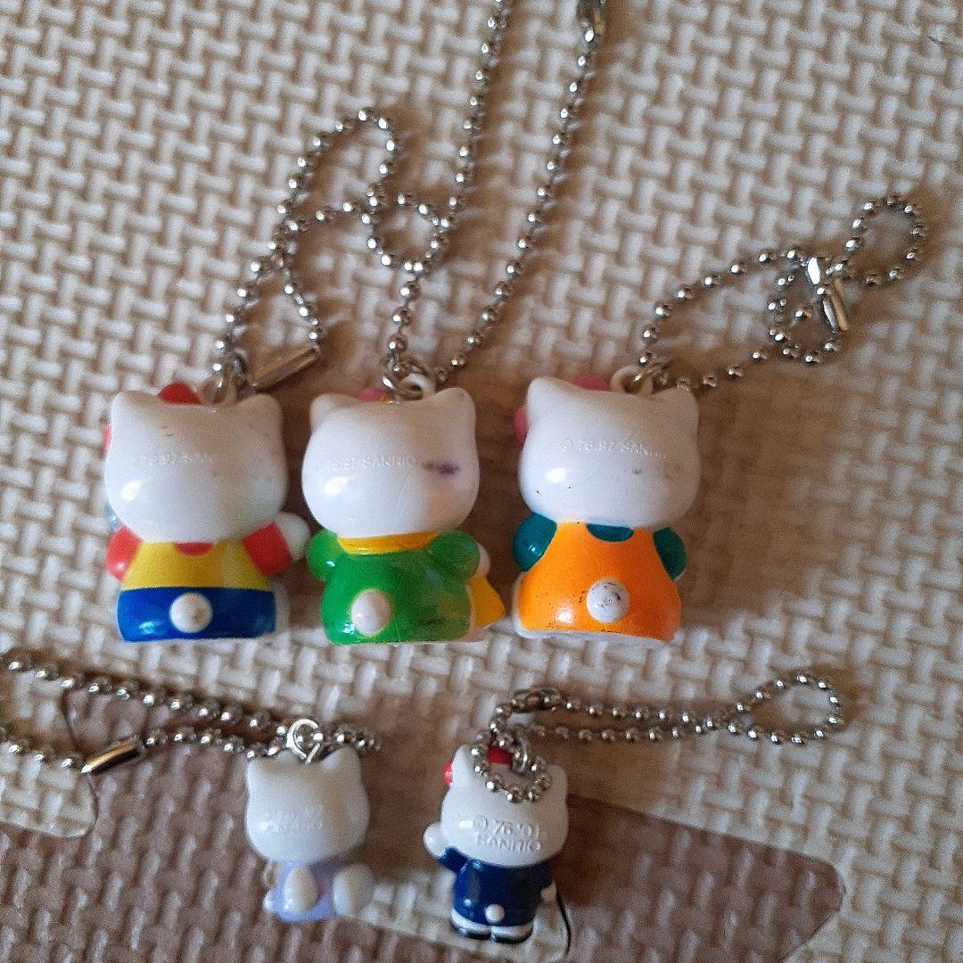 レア 平成レトロ サンリオハローキティ ボールチェーンキーホルダー5個