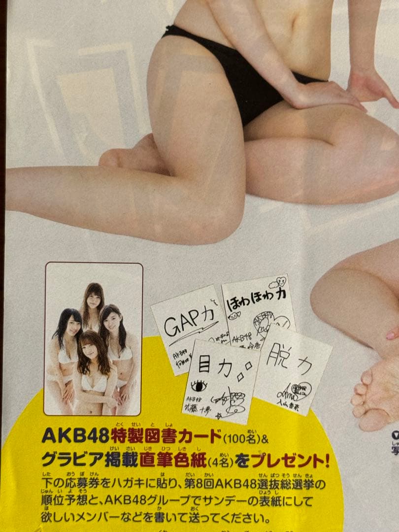 加藤玲奈(元AKB48) 直筆サイン入り色紙　抽プレ　当選品