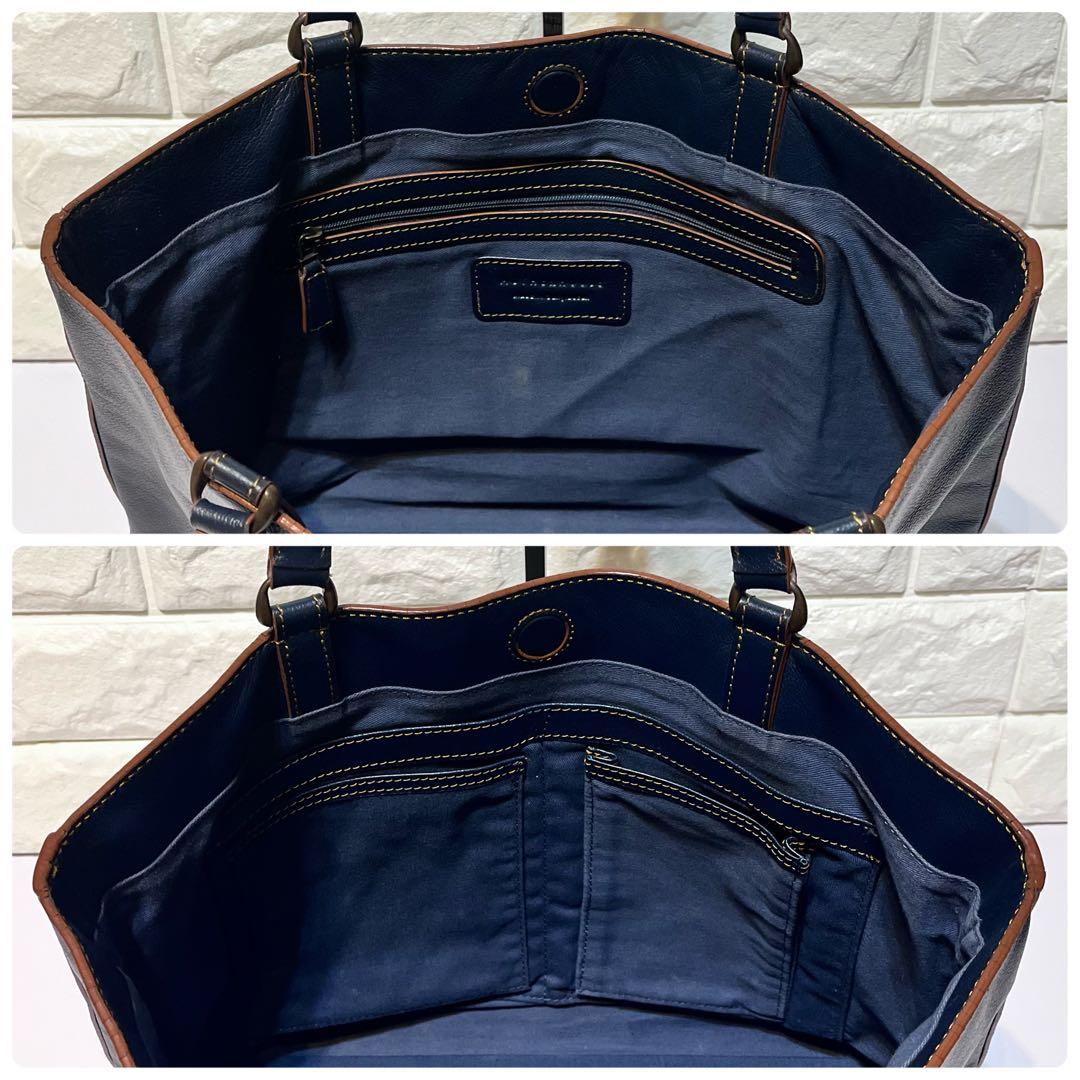 マザーハウス ロゴ刻印 レザー ビジネスバッグ トートバッグ