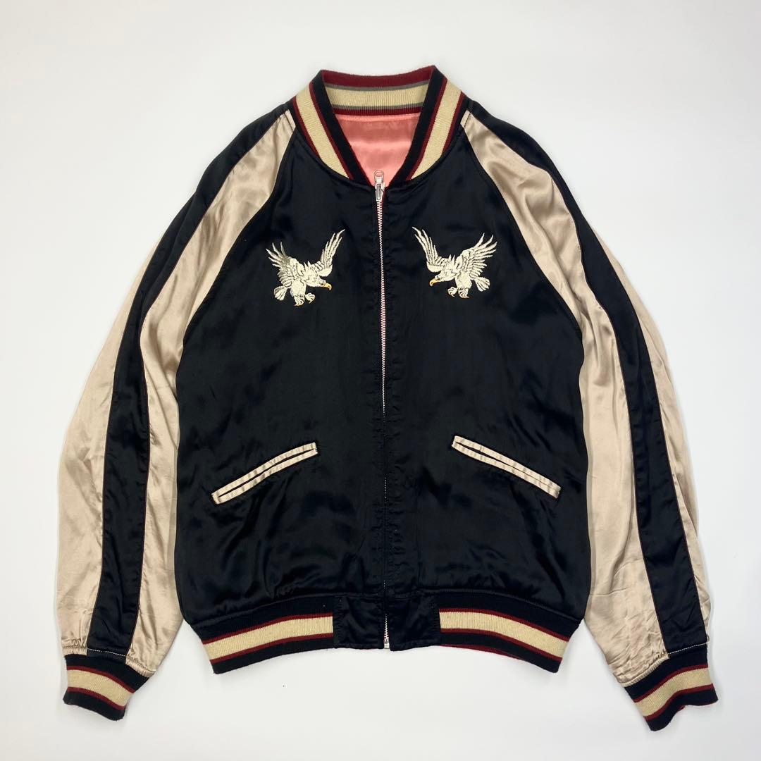 レア】ヒューストン アラスカ スカジャン サテン L スーベニア