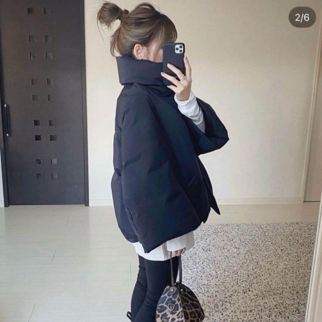 ユニクロ ＋J ハイブリッドダウンジャケット ショートダウン ネイビー