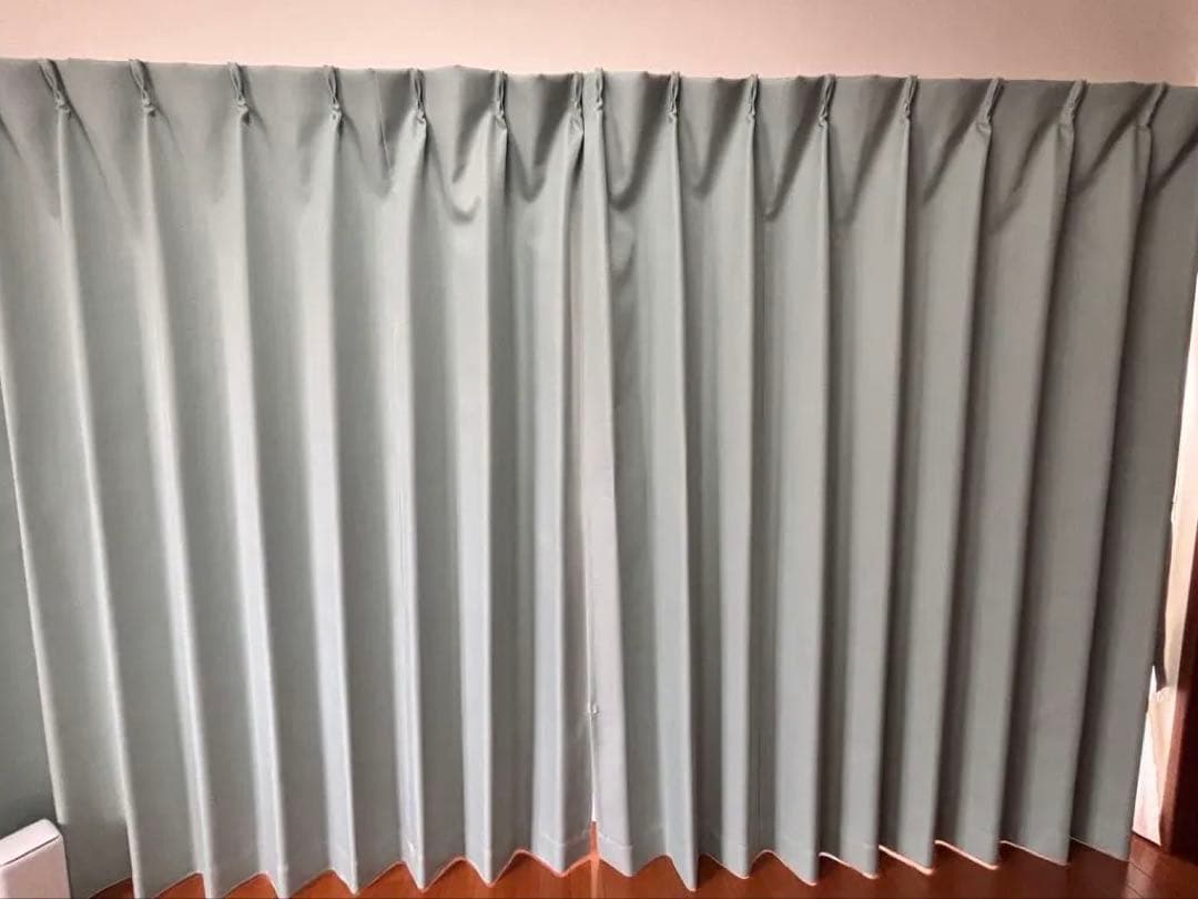 遮光1級カーテン ブルー系グリーン（ニトリ新品未使用） - メルカリ