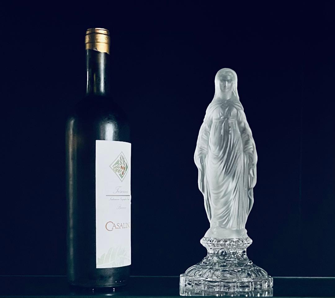 Baccarat バカラ/ ※珍品「マリアと蛇」 フロストガラス 大型作品