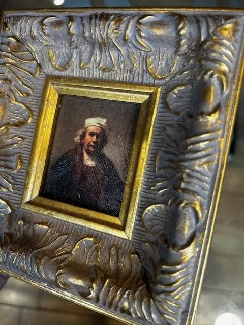 自画像　ミニ絵画