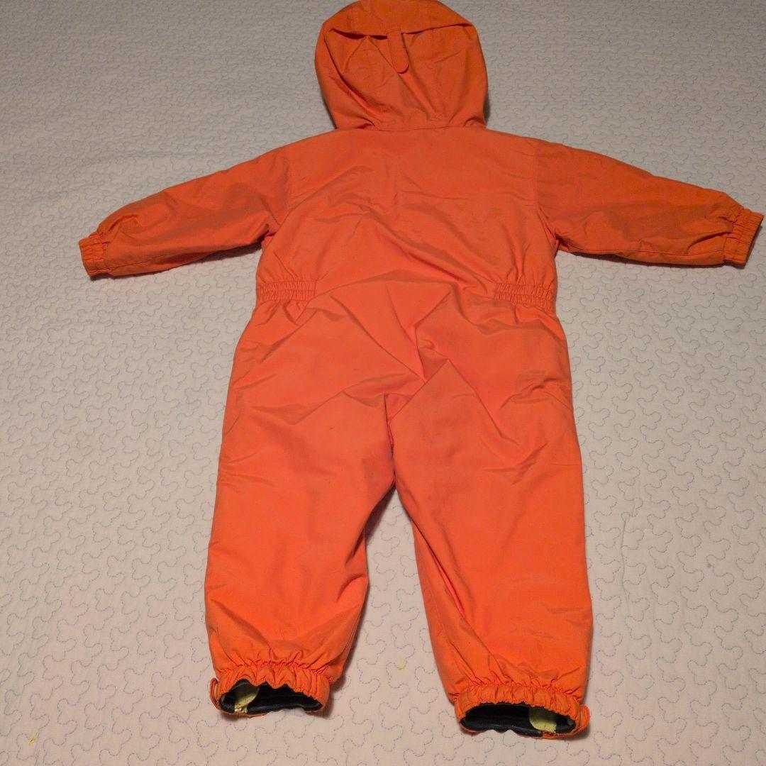 mont-bellパウダーカバーオール ジャンプスーツ 80オレンジ モンベル