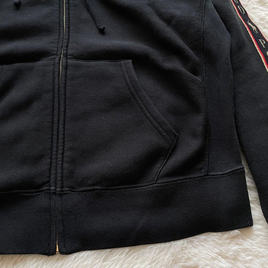 ポロラルフローレン M ゴールドビッグポニー ロゴライン フルジップ