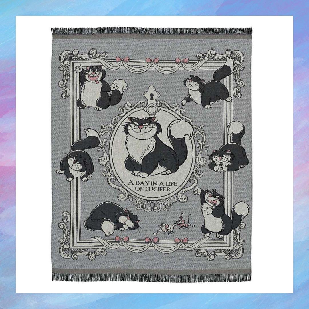 ルシファー、ジャック＆ガス ブランケット 大判 DISNEY CAT DAY