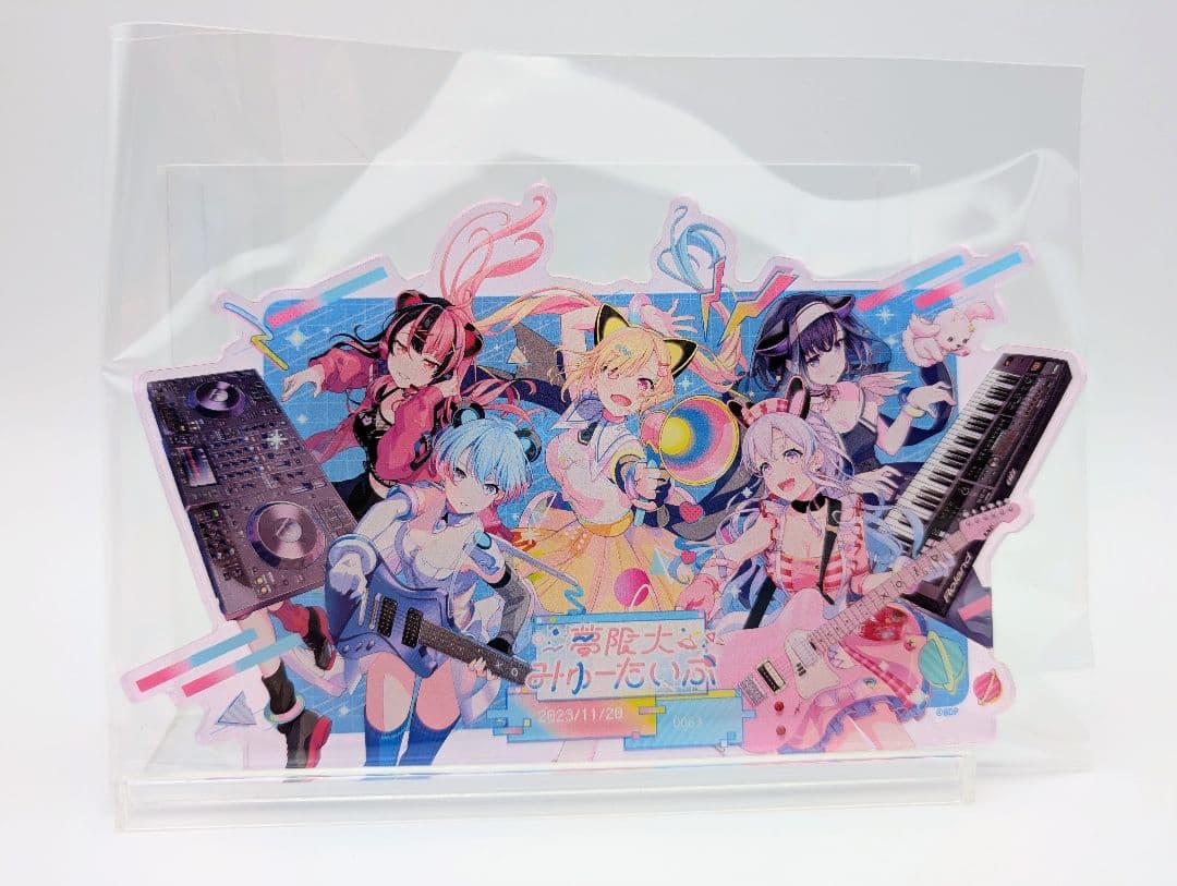 夢限大みゅーたいぷ デビュー記念 描き下ろしイラスト プレートアクリルスタンド 夢限大みゅーたいぷ デビュー1周年記念フェア アクリルスタンド 峰月律