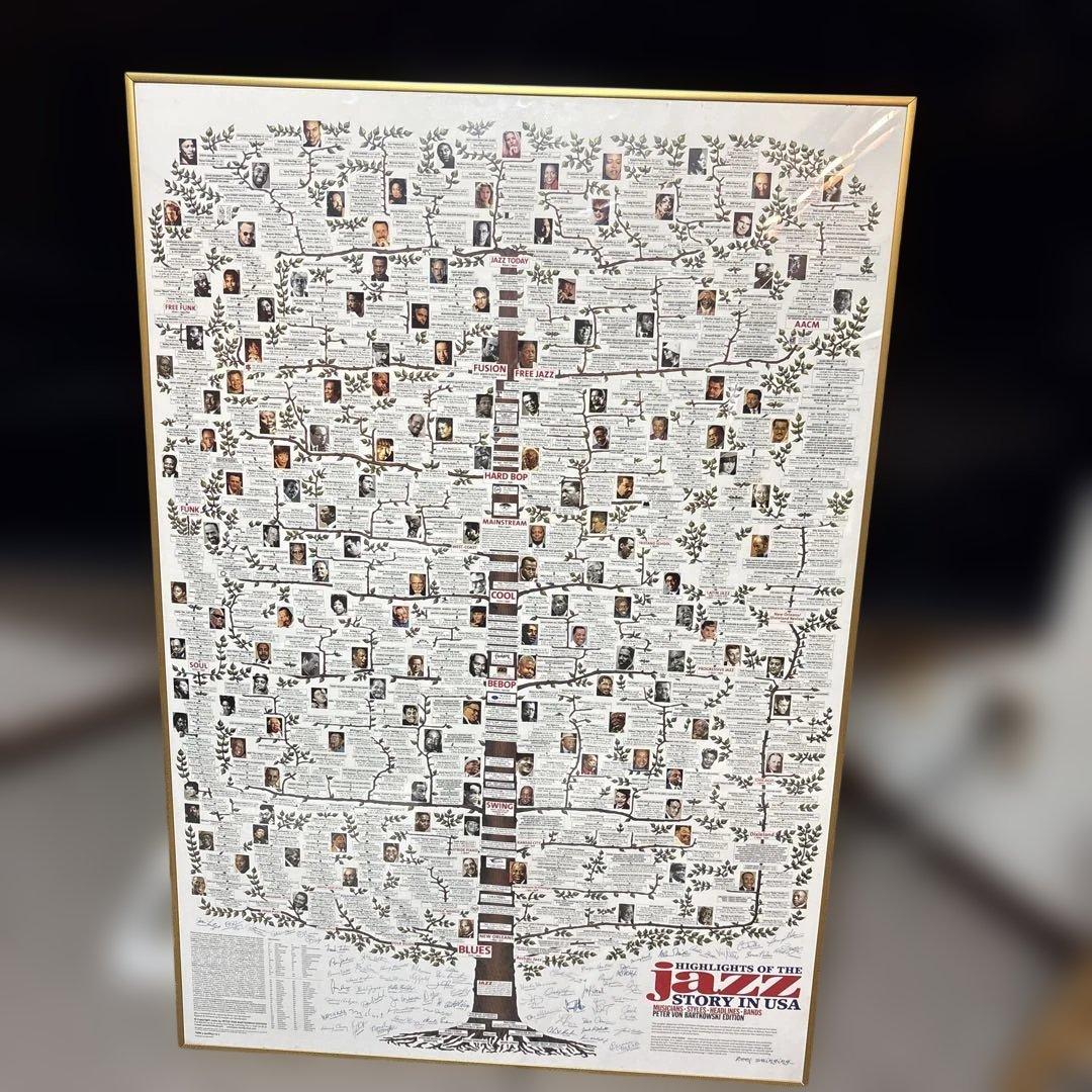 貴重！ジャズの歴史 ファミリーツリー家系図スタイル ロック・ファミリー・ツリー | みすず書房