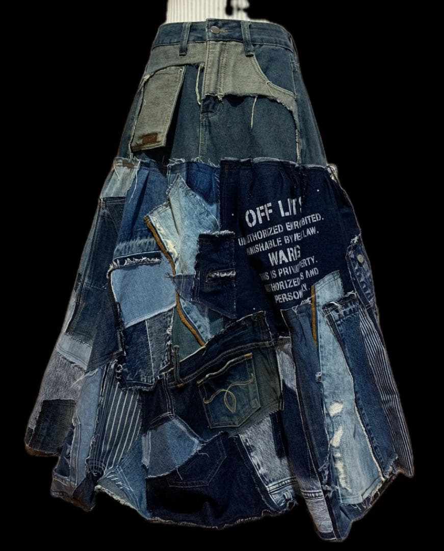 デニムリメイク★ふんだん細々パッチワークsk♡ リメイクデニム発売のお知らせ。11月26日～ - minä perhonen