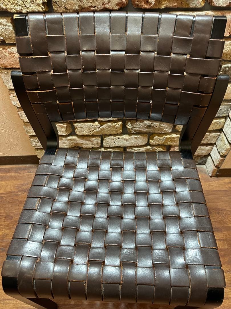 アルフレックス レザー ダークブラウン ダイニングチェア 二脚セット