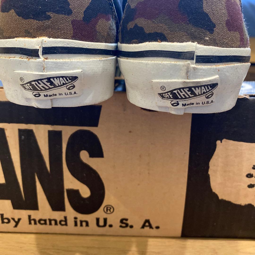 VANS アメリカ製 90's SLIP ON 迷彩 - メルカリ