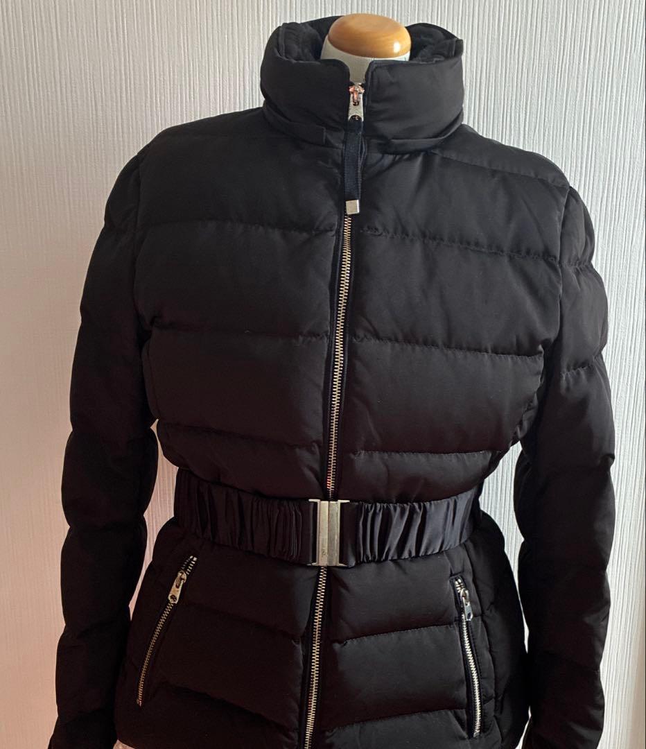 ZARA』Aライン 3way ファー付き ブラック ダウンジャケット ベルト付