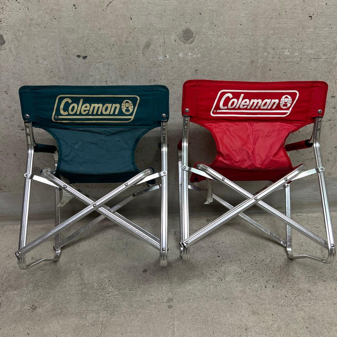 希少！廃盤品！コールマン ミニキャプテンチェア キッズ用 2脚 レッド