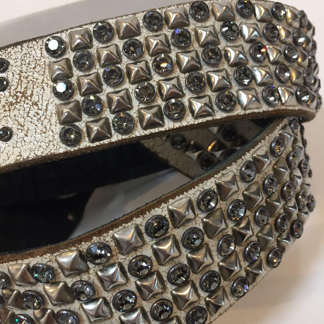 ヒステリックグラマー 本革ブラックスワロフスキーベルト - メルカリ