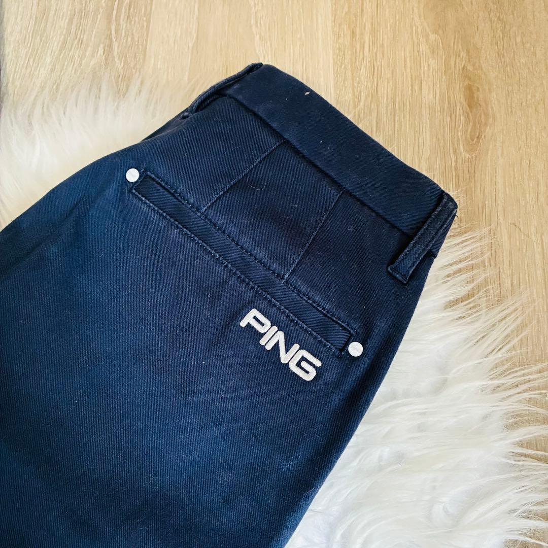 PING ピン ストレッチパンツ 星条旗柄 ネイビー - メルカリ