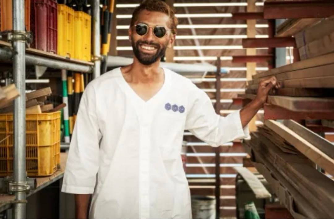 WAX 鯉口シャツ Koikuchi shirts Cube刺繍 特大 XL