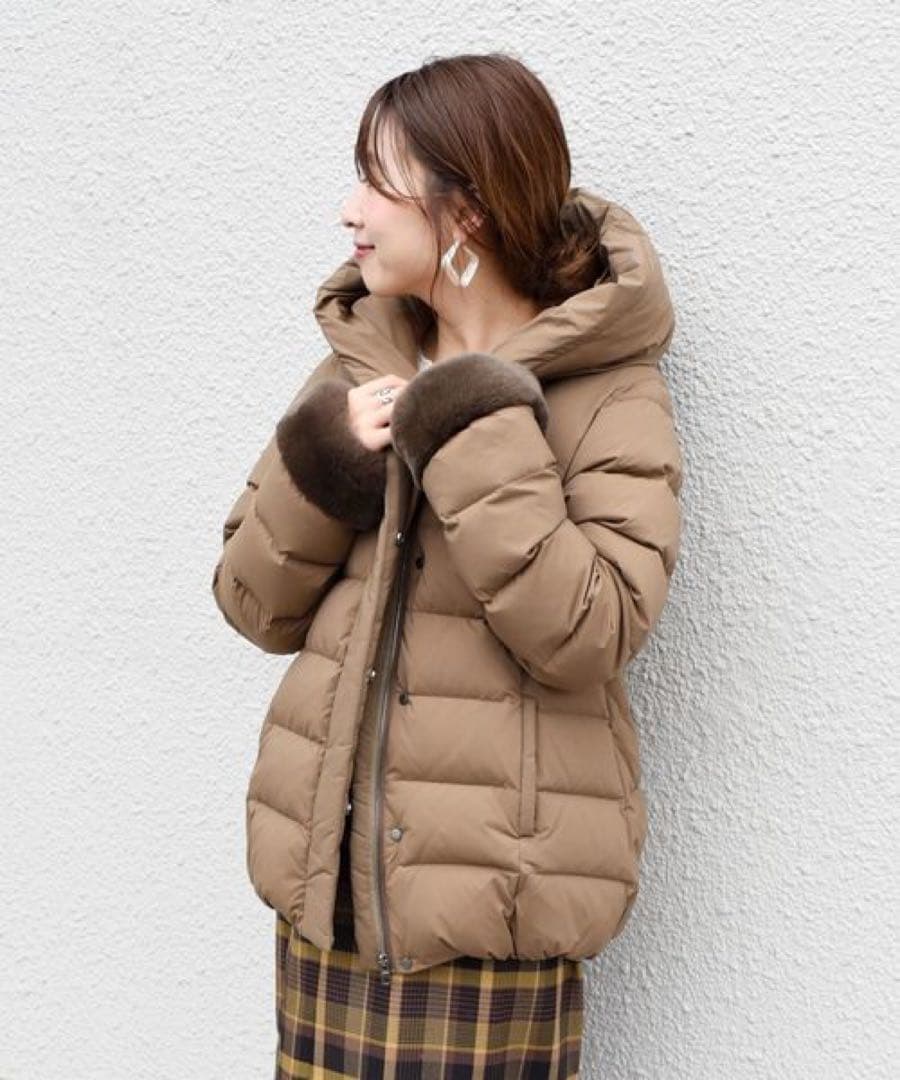 河田フェザー】フードショートダウン◇/シップス SHIPS for women