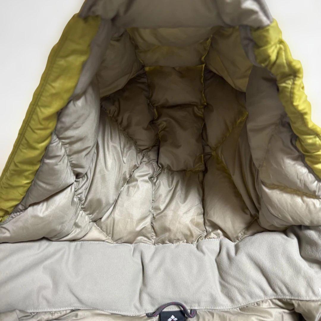 美品モンベル800FP ライトアルパインダウンパーカ Mイエローy2k短丈
