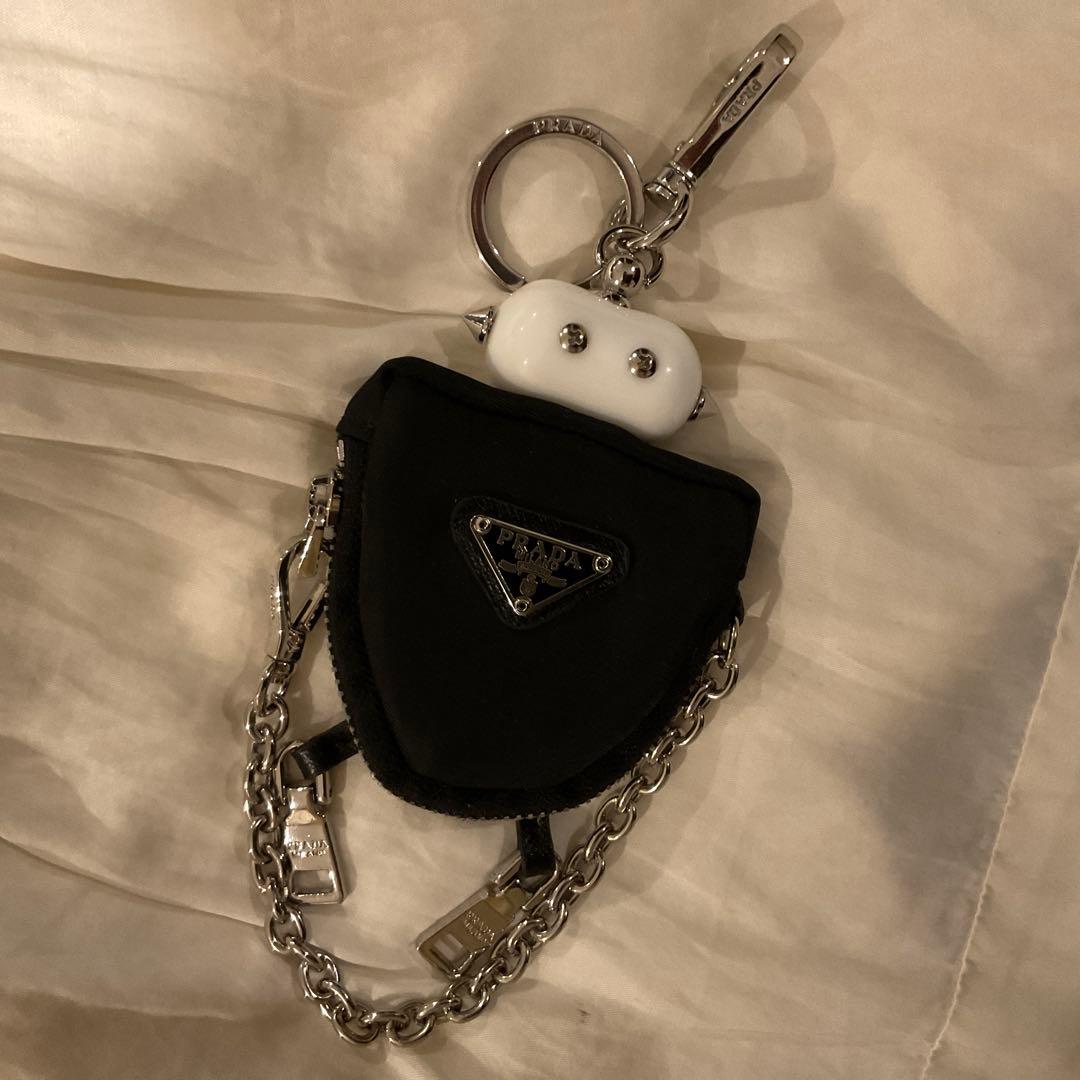 PRADA ノベルティ　キーホルダー プラダ PRADA キーリング キーホルダー PORTACHIAVI PELLE ポルタキ