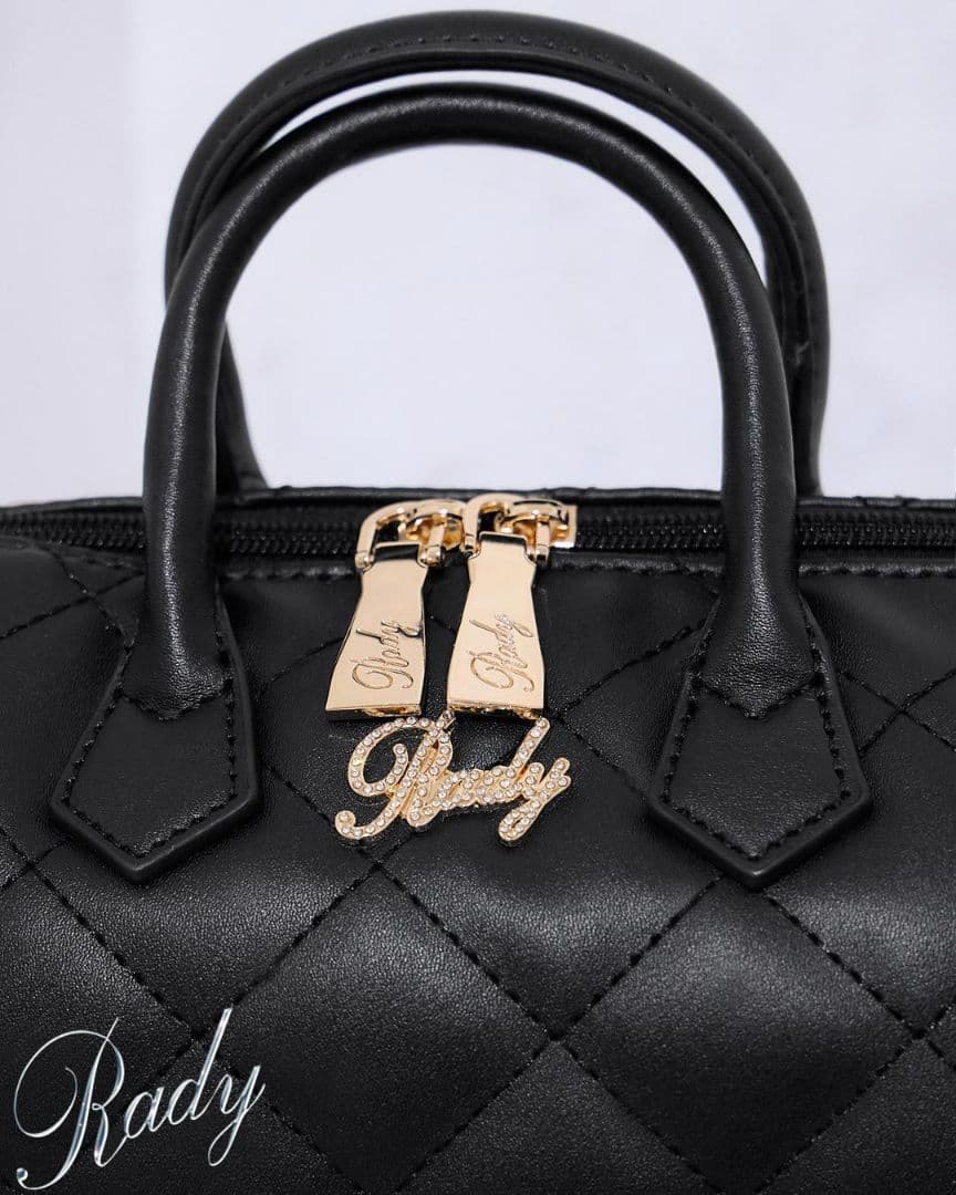 Rady キルティングボストンバッグS ブラック - メルカリ