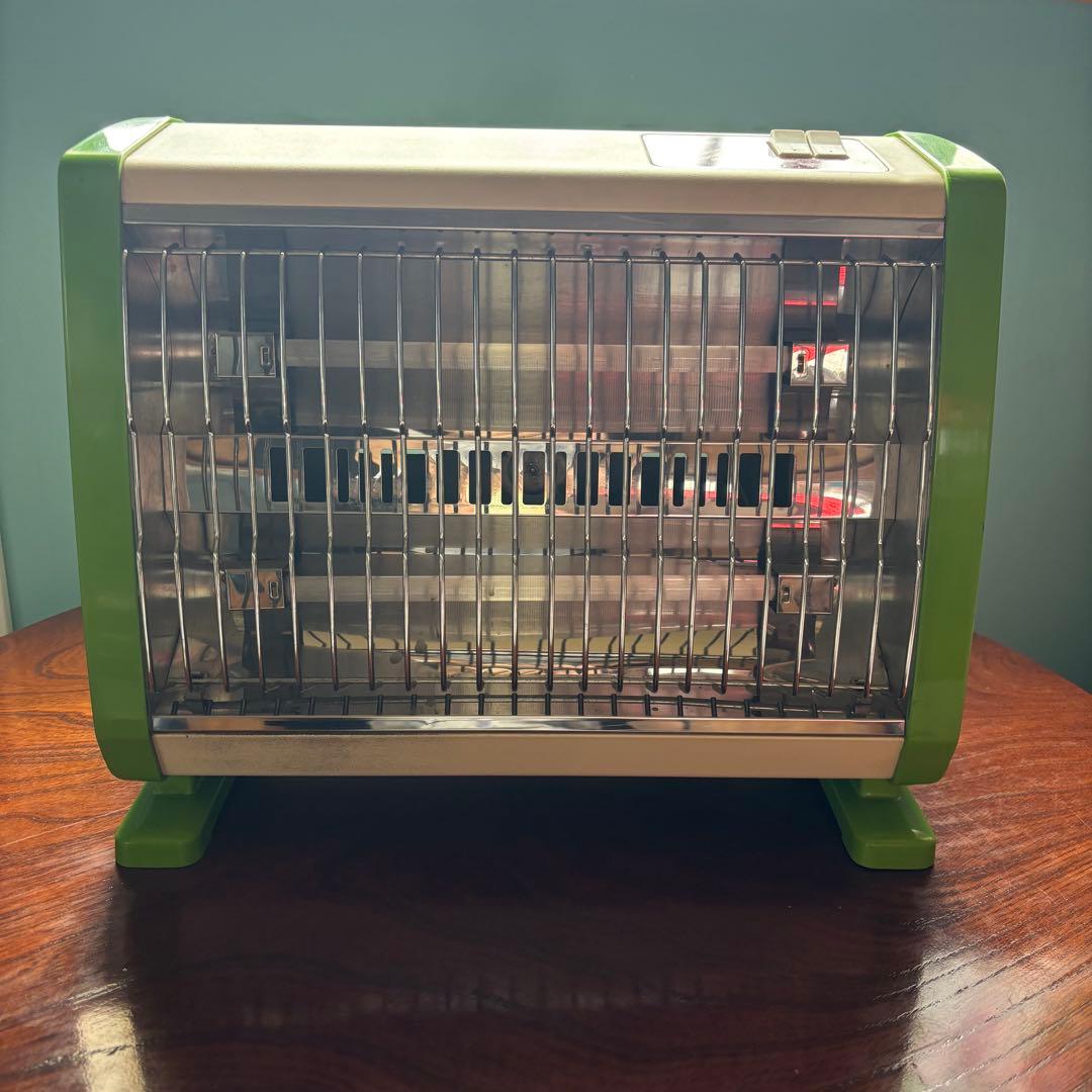 SANYO ホットファンヒーター電気ストーブR-83F 緑 グリーン 昭和レトロ