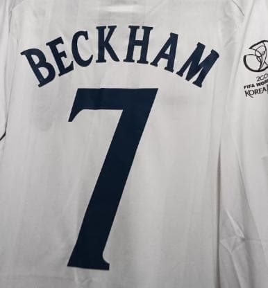 2002 イングランド代表 7番 ベッカム 長袖 ユニフォーム