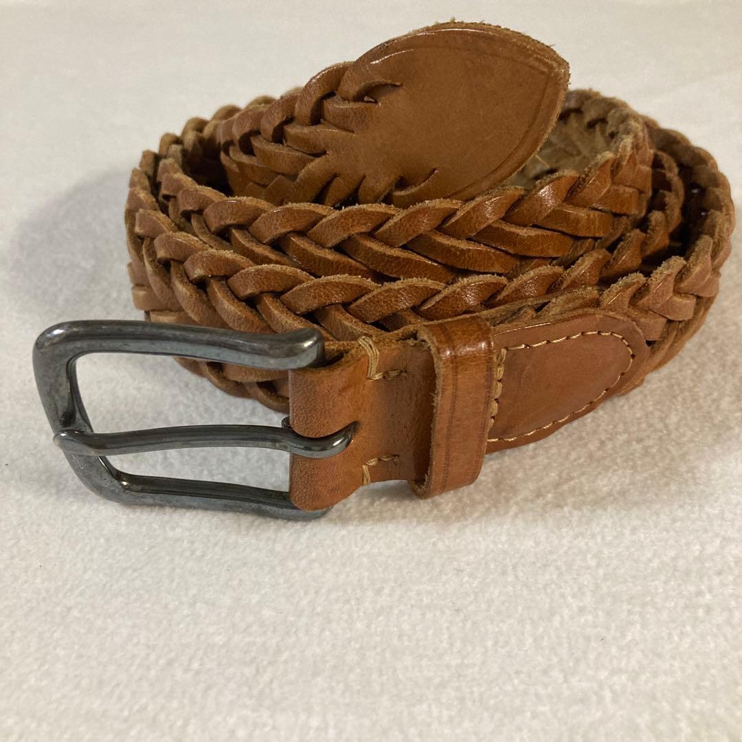 希少40 大きいサイズ ホワイトハウスコックス メッシュベルト ライトブラウン 極美品 希少40 大きいサイズ ホワイトハウスコックス メッシュベルト