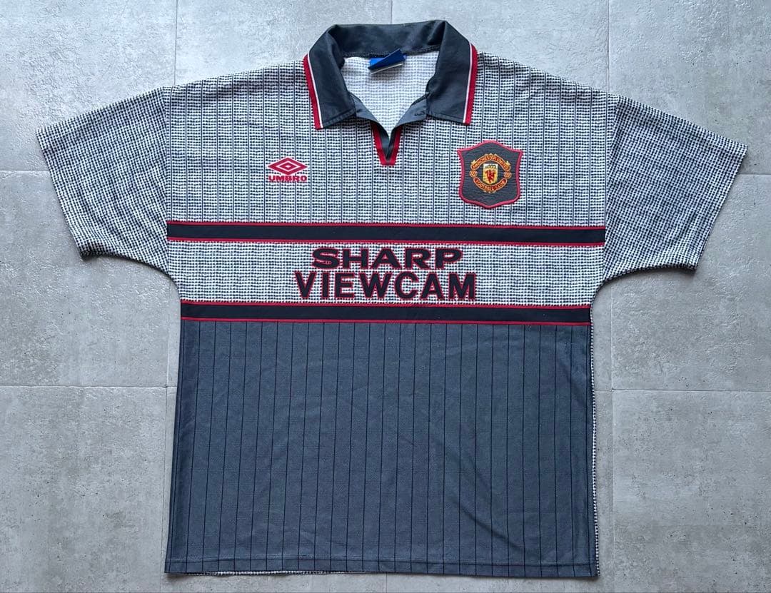 95-96 マンチェスターユナイテッド　アンブロ　アウェイユニフォーム　正規品 95-96 マンチェスターユナイテッド アンブロ アウェイユニフォーム