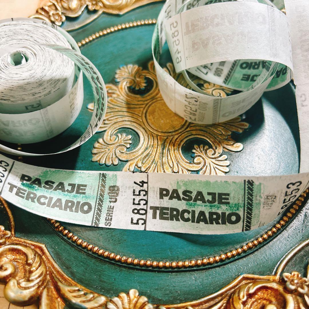 アルゼンチン コラージュ ロールチケット 30枚 ヴィンテージ グリーン