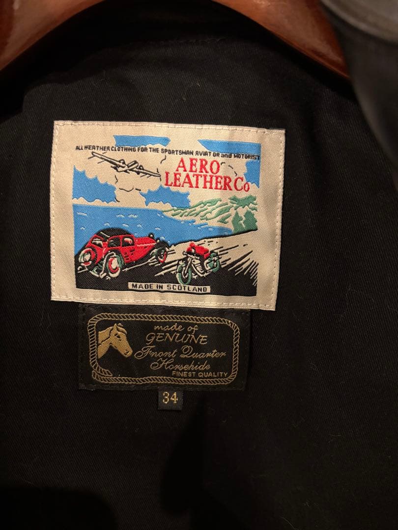 リ*ー様 早い者勝ち 試着のみ 34 エアロレザー CAFE RACER ブラッ