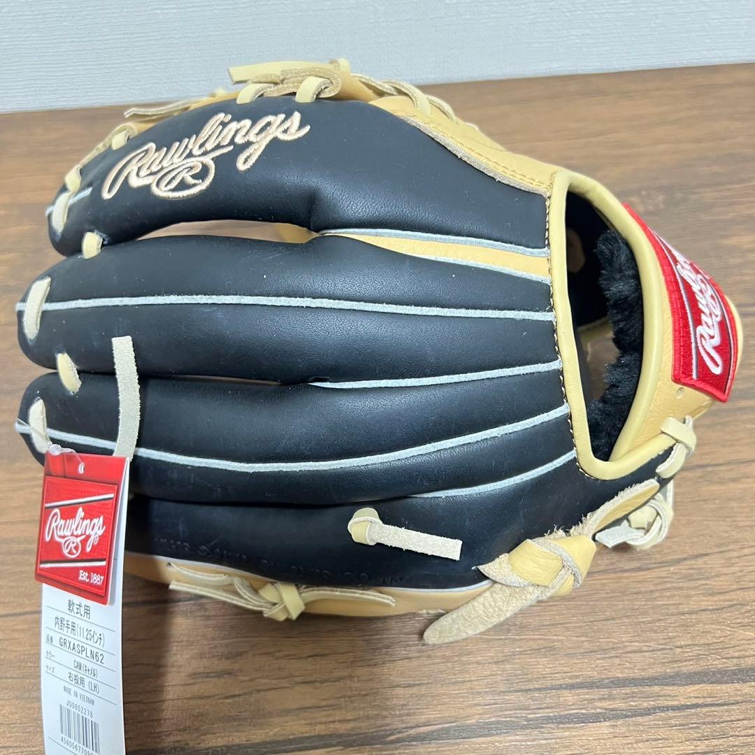 未使用品】一般軟式・グローブ ローリングス 内野用・大人用 キャメル