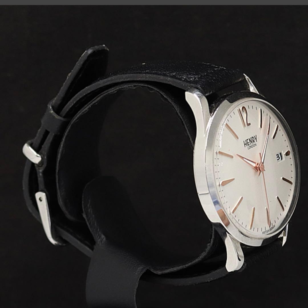 稼働 ヘンリーロンドン HL39 QZ シルバー メンズ腕時計美品 - メルカリ