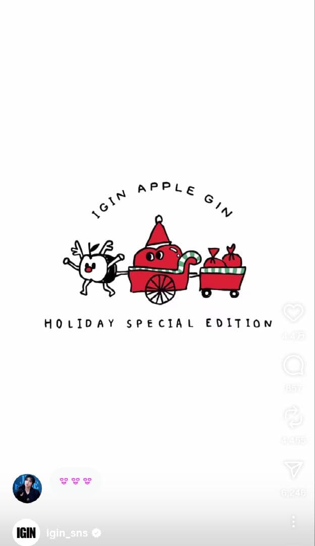 アイドル IGIN APPLE GIN Holiday Special Edition