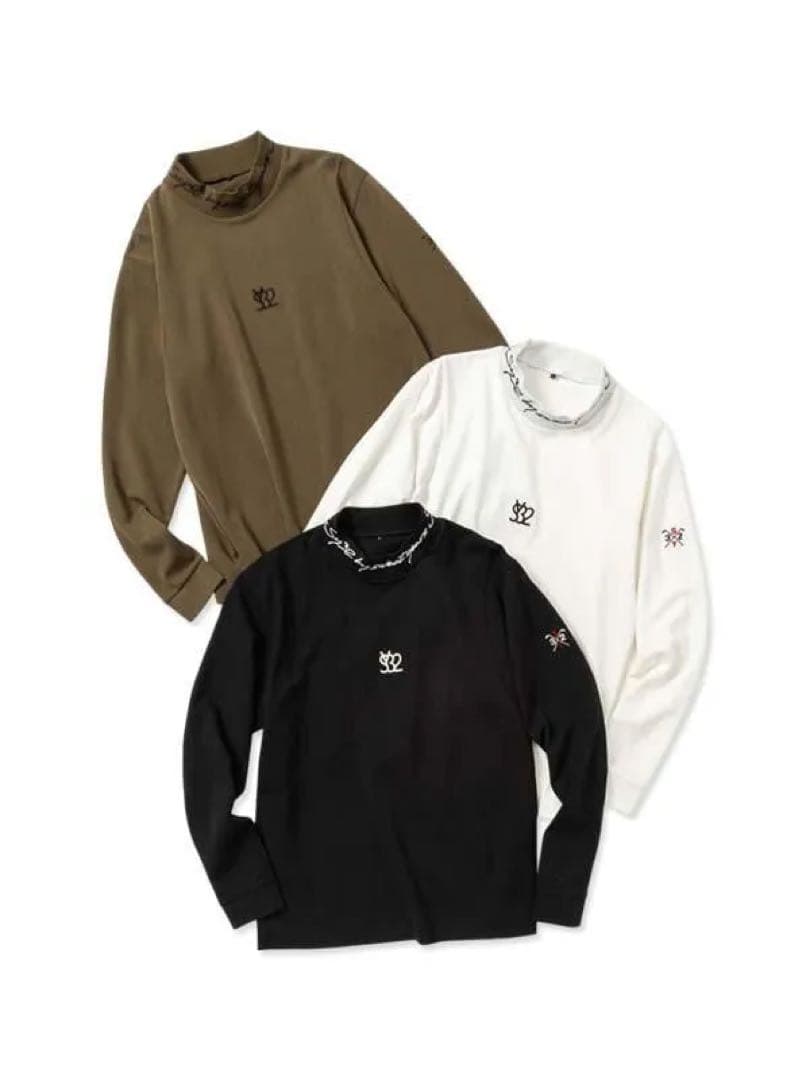 MODAL STRETCH MILANO MOCK NECK ホワイト XL-豊富な品