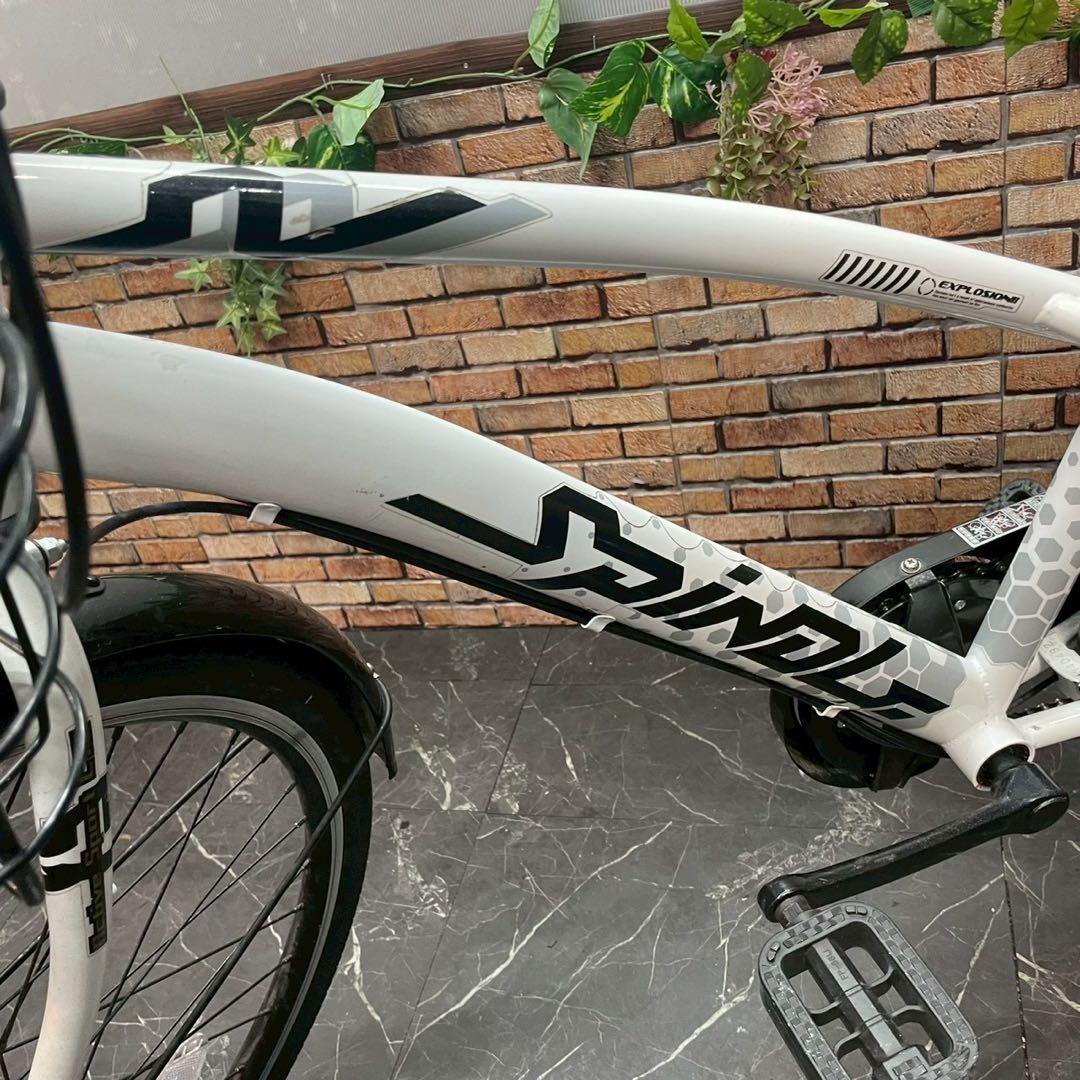 107】子供用自転車 子供車 SPRNDLE ホワイト 24インチ 変速付き - メルカリ