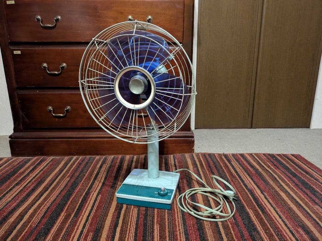 昭和　レトロ　三菱　30cm　扇風機　RM-30F　中古 動作品 昭和】【レトロ】三菱卓上扇風機 【R30-YG】30㎝ 動作確認｜Yahoo