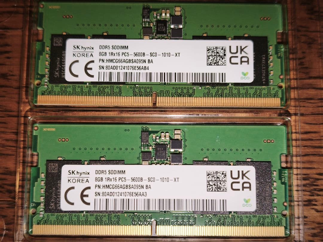 美品 SK hinyx DDR5-5600 SODIMM 16GB(8GB×2) - メルカリ