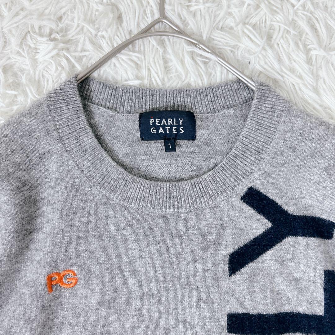 パーリーゲイツ カシミヤ100% ロゴ ニット M セーター クル