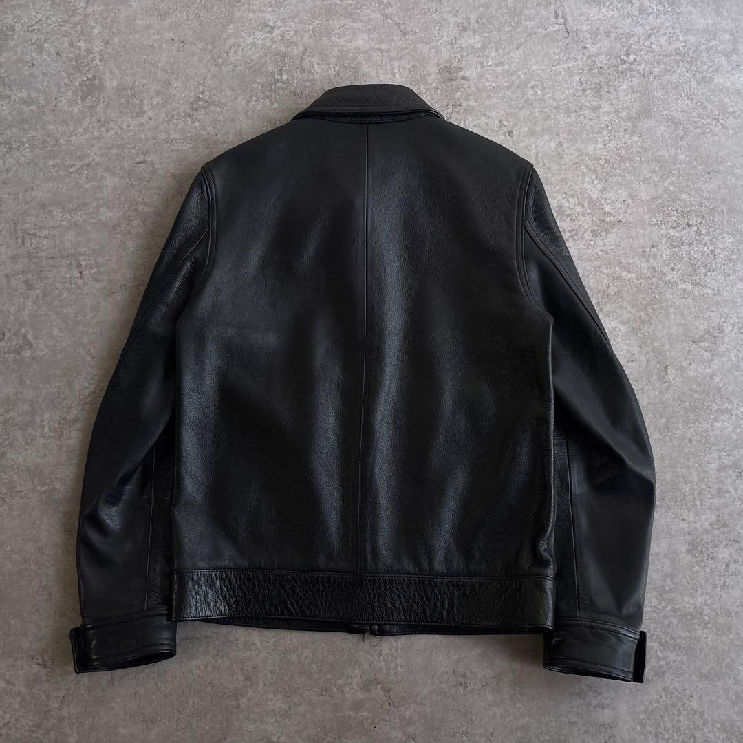 未使用級□WACKO MARIA【M】本革 レザージャケット ドット 総裏 黒