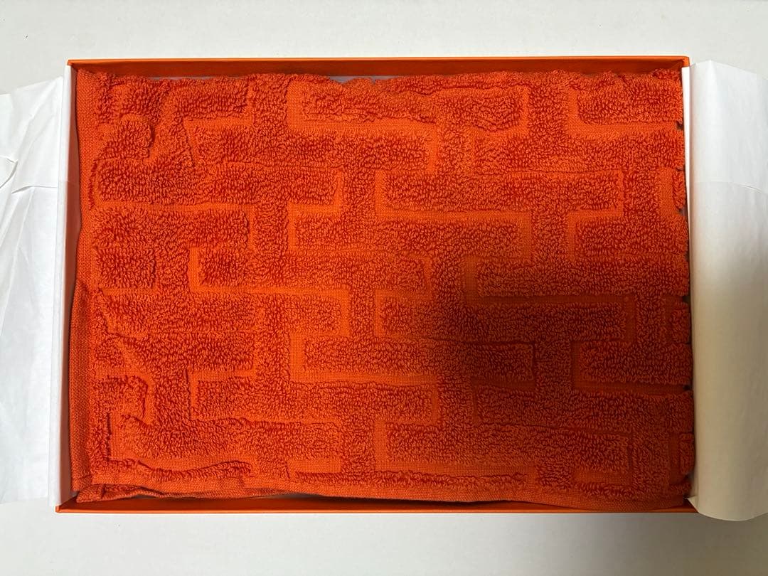 新品✨箱・タグ付き　HERMES ゲストタオル《ステアーズ》 オレンジ