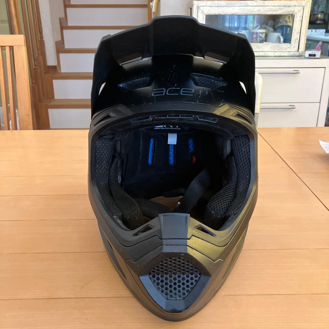 DFG ACE フルフェイスヘルメット ブラック　ツヤなし　Sサイズ ダートフリーク DFG ACE オフロードヘルメット マットブラック : PAPA