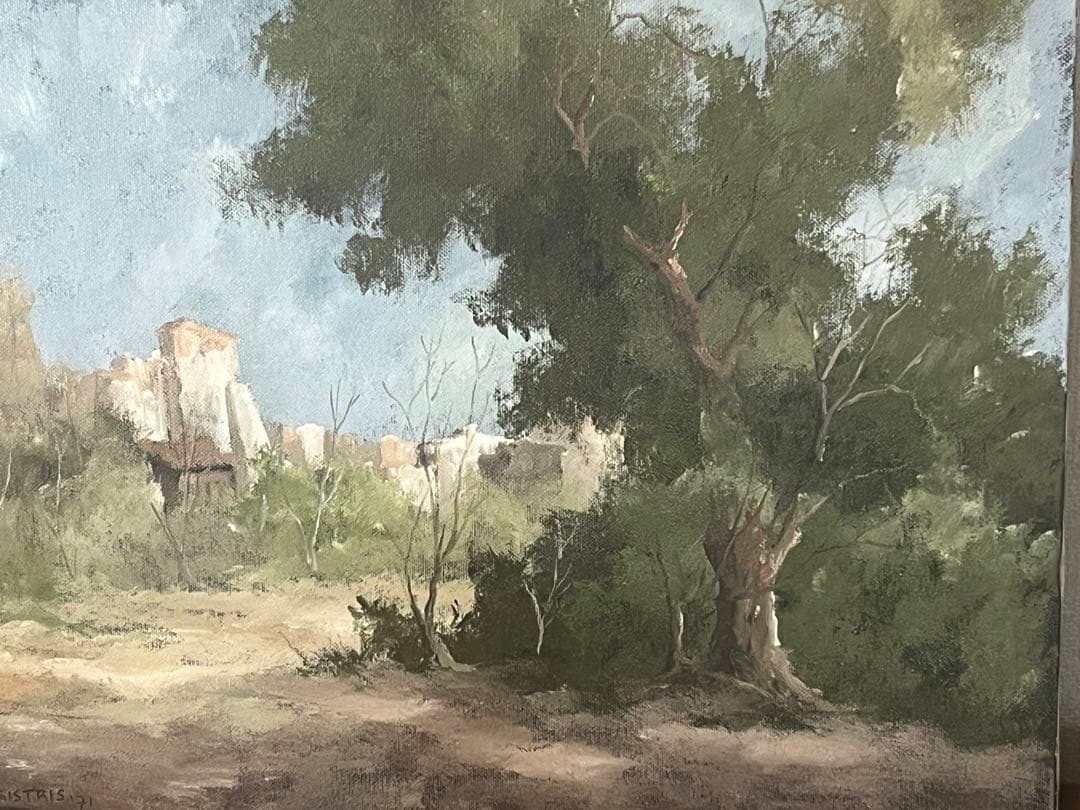 題 真作保証　国内入手困難レオナルド・デ・マジストリス　「ローマの遠景」希少