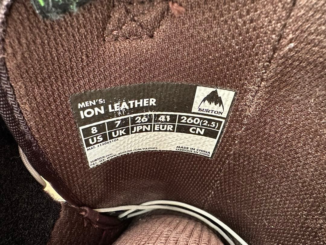 スノーボード Burton ION LEATHER 26.0cm