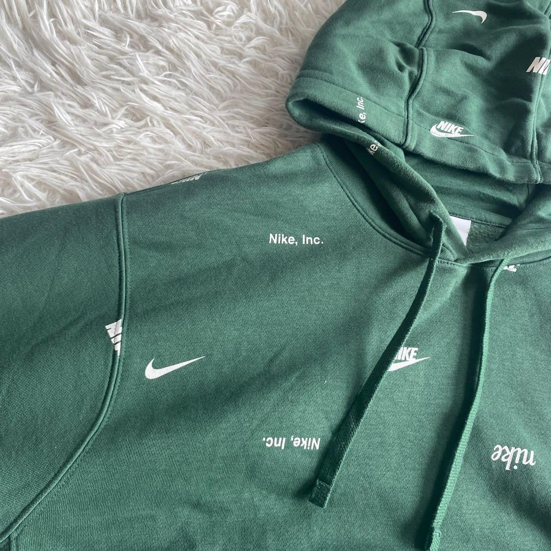 NIKE上下セットアップ 総柄 緑 グリーン パーカー - メルカリ